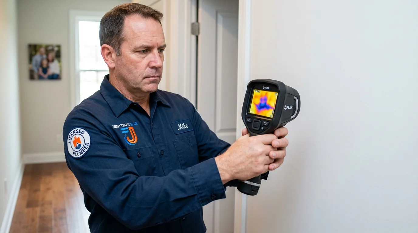 Thermal imaging leak detection by Johns Plumbing LLC in Genoa City